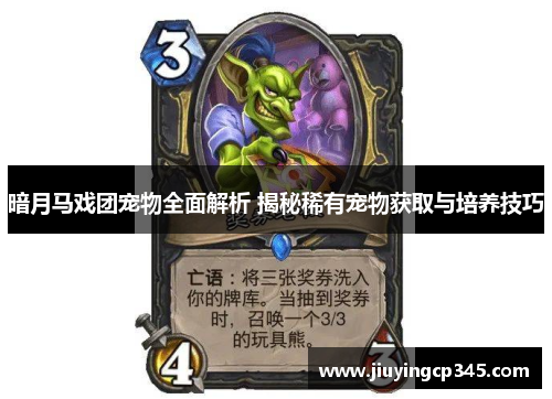 暗月马戏团宠物全面解析 揭秘稀有宠物获取与培养技巧 暗月马戏团宠物全面解析 揭秘稀有宠物获取与培养技巧